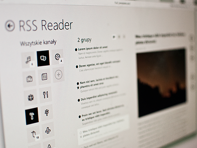 RSS Reader - Windows 8 Modern UI