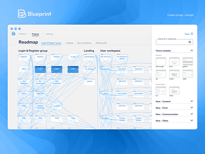 Flow Blueprint - Site Roadmap app application design map ui web-design webdesign www