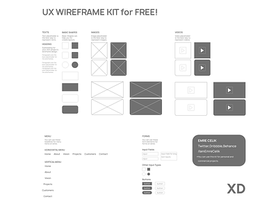 UX Wireframe Kit adobe xd ui ux ux design wireframe wireframe kit
