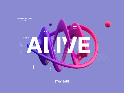 Stay Safe @3d @ad @advertising @c4d @cinema4d @design @inspiration @visual design illustration