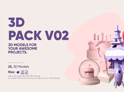 3D Models V02 3d @advertising @c4d @cinema4d @design @inspiration @visual illustration