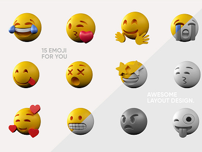 Emoji 3D models,