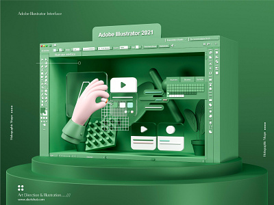 Adobe Illustrator 3D interface @3d @advertising @c4d @cinema4d @design @visual adobe illustrator illustration ui website