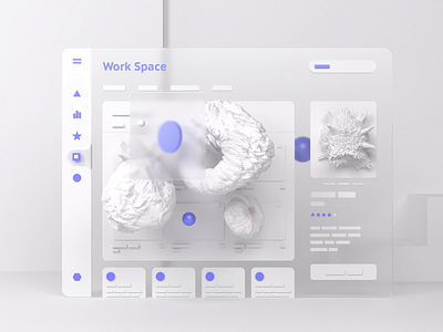 Work Space @3d @advertising @c4d @cinema4d @design @visual adobe illustrator illustration interface interface design ui website