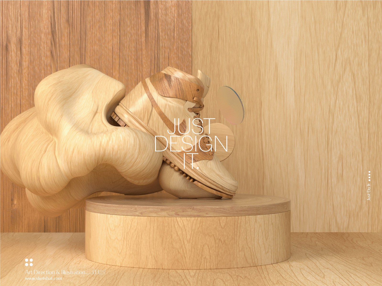 Just Design It... // Art Direction 01 @3d @advertising @c4d @cinema4d @design @visual adobe illustrator illustration nike