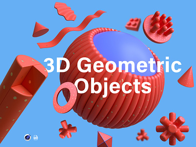 3D Geometric objects 3d elements 3dicons @3d @advertising @c4d @cinema4d @design @visual design graphic design icon illustration logo ui
