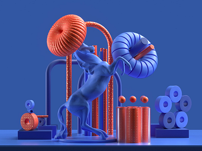 3D Animated Compositions @3d @c4d @cinema4d @design animated animation illustration motion graphics