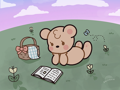A beary fantastic afternoon bear cute drawing illustration illustrator procreate