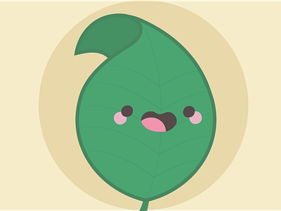 BFFL cute flat icon illustration leaf plant vector