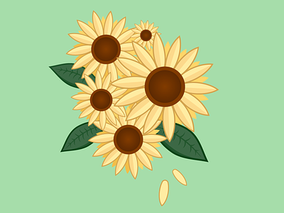 Sunflower Power ai design graphic illustrator plants sunflower vector wallpaper