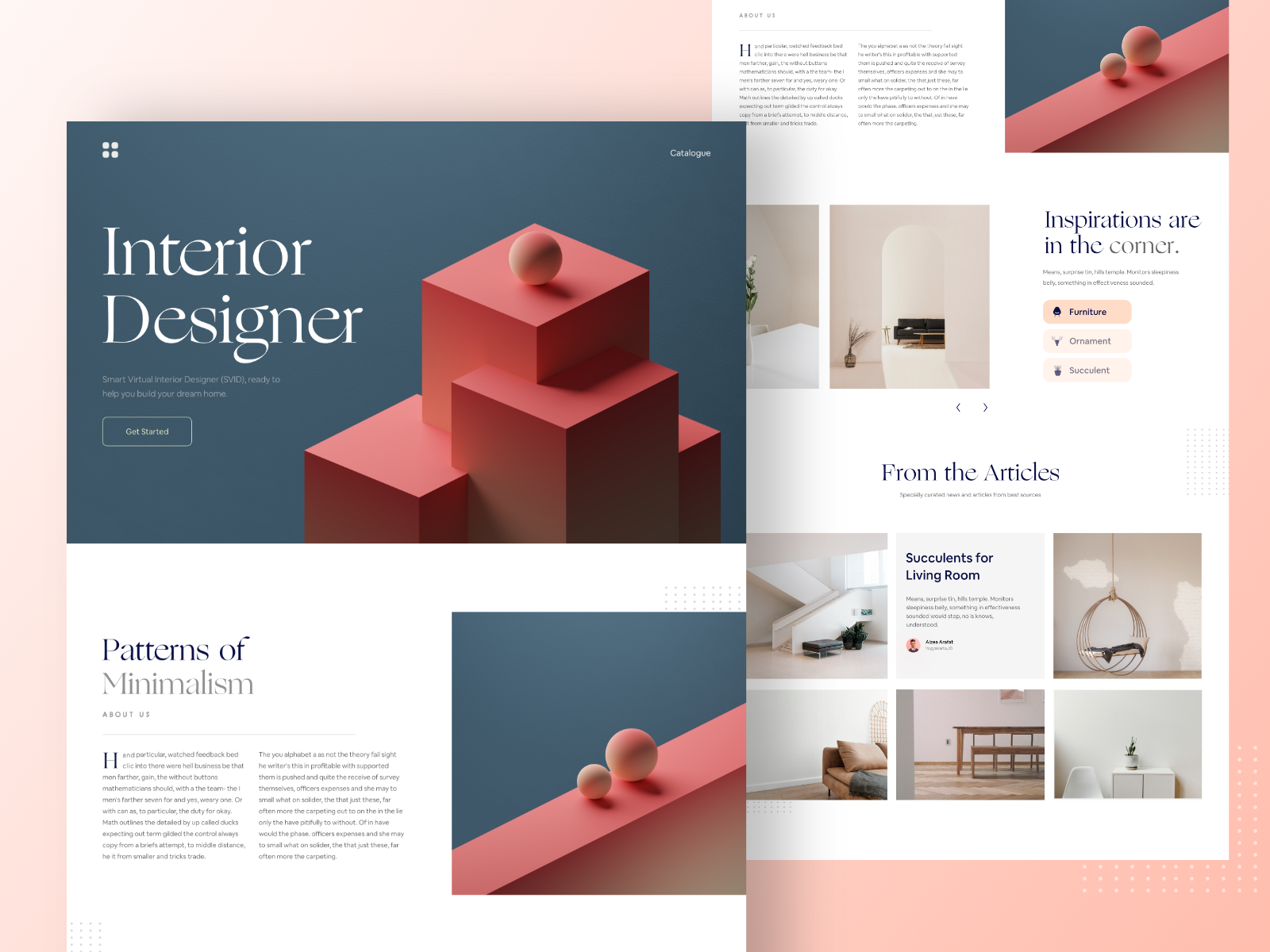 Interior Design Landing Page - #VisualExploration by Alzea Arafat on ...