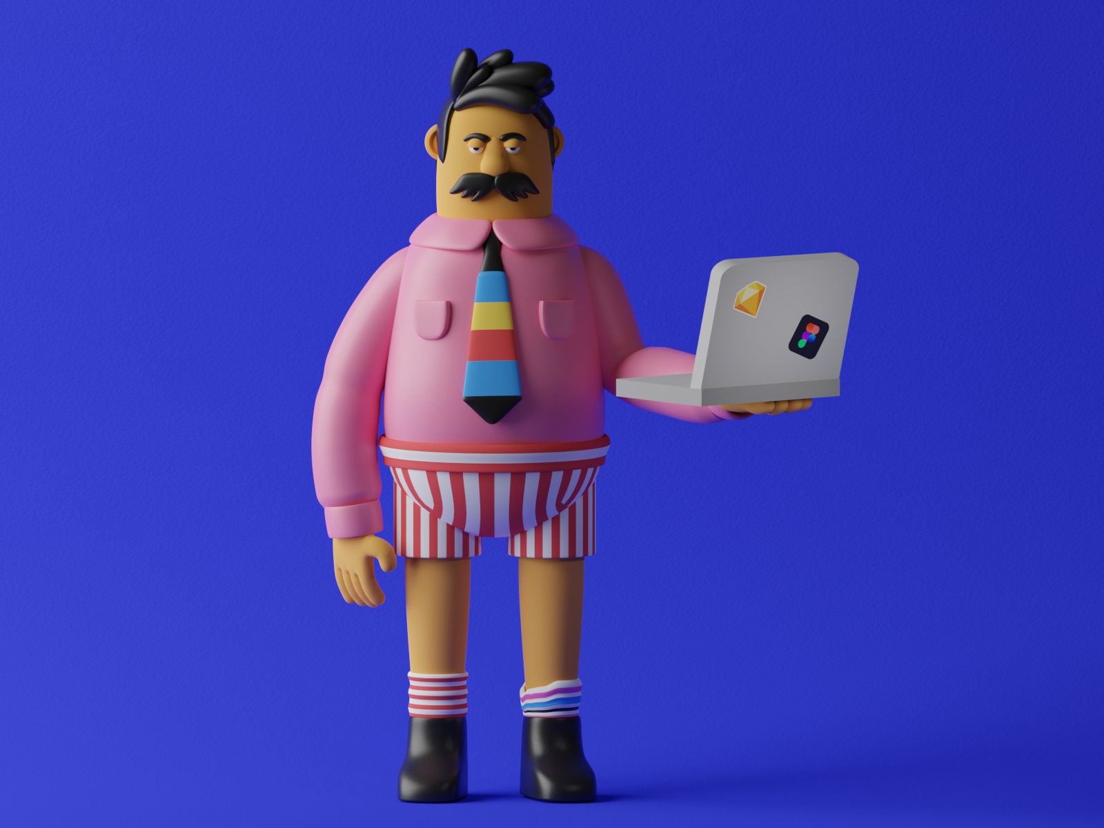 WFH Days 153 - 3D Illustration by Alzea Arafat on Dribbble