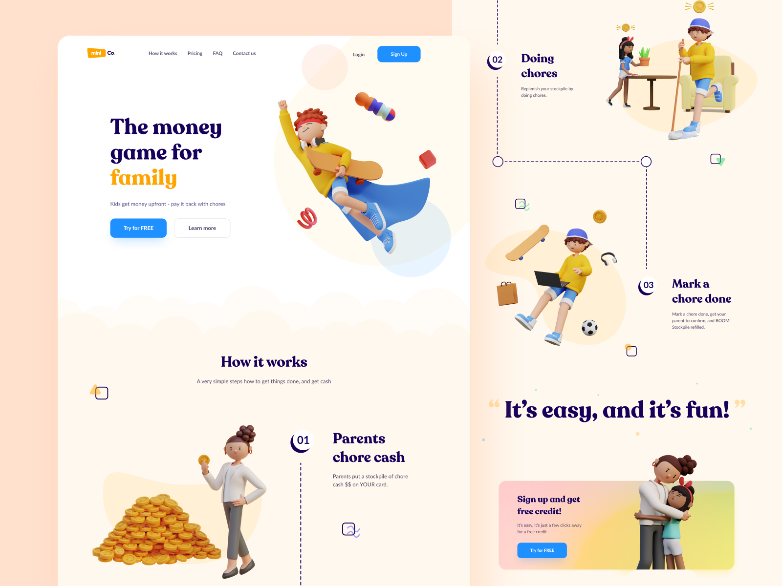 3D Landing Page - #VisualExploration by Alzea Arafat on Dribbble