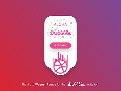 Aloha dribbble, Alzea is here! debut debuts dibbble first shot flat gradient hello indonesia ui ux