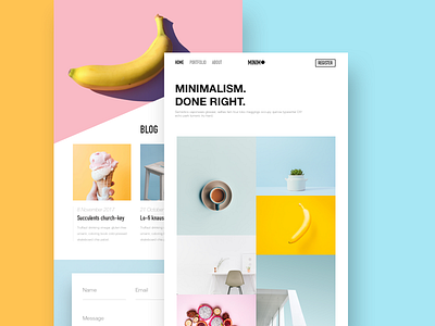 Minimo Theme creative flat landing page minimal portfolio theme ui ux web wordpress