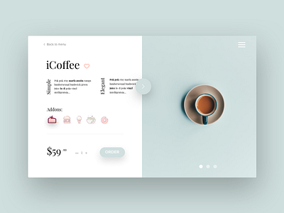 Single product page concept ecommerce flat food minimal minimalism minimalist product ui ux