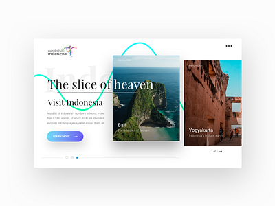 Wonderful Indonesia indonesia landing page minimal tourism ui ux web web design