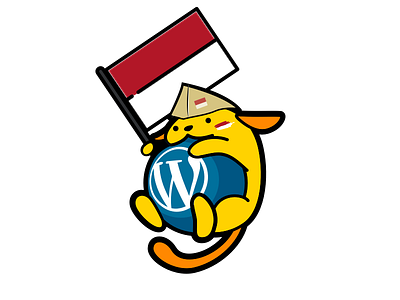 Wapuu Indonesia cartoon illustration logo mascot wapuu wordpress