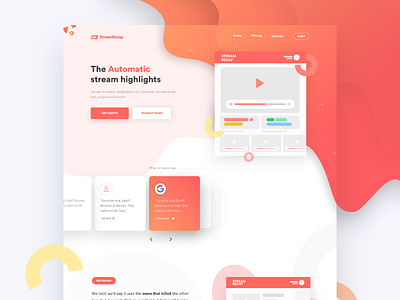 StreamRecap Landing Page - Concept