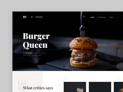 Restaurant Landing Page Concept - #VisualExploration card flat food landing page minimal minimalism ui ux web web design white