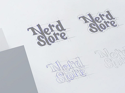 Nerd store logo sketches