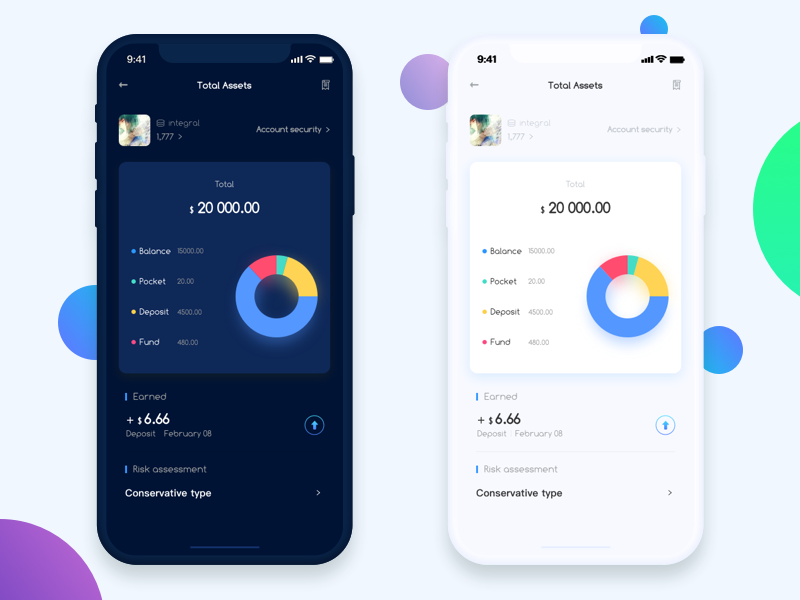 Financial interface by Aurora on Dribbble