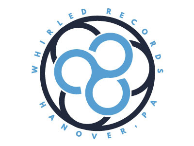 Whirled Records Secondary Logo carolina blue circular logo record store whirled records