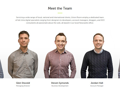 Meet the Team meet the team new website responsive team union room