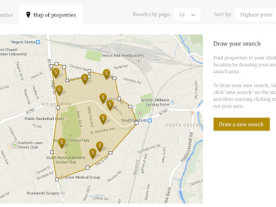 Redesign estate agent exclusive flat high-end property search