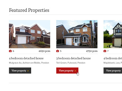 Featured properties design estate agent featured letting agent responsive web website redesign
