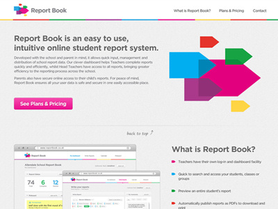 Report Book button colourful noise online reporting report book screenshot student reports ui