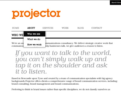 Projector Preview 2 design ui web website