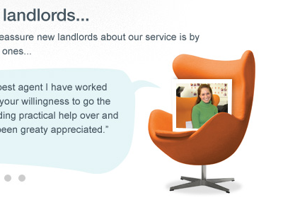 Landlords illustration slider speech bubble