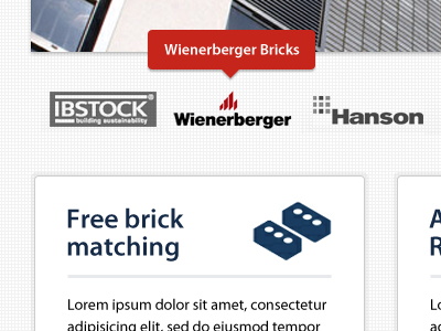 New website bricks hover icons logos panel pattern