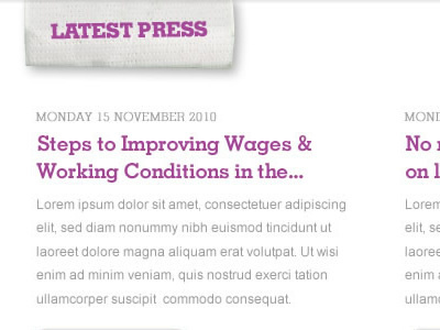 Press design purple ui web website white