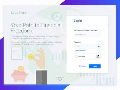 Financial Login Page financial login page login login page register sign in sign up sri lanka