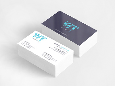 WT Business Card design business card clean business card corporate identity simple business card sri lanka stationery design