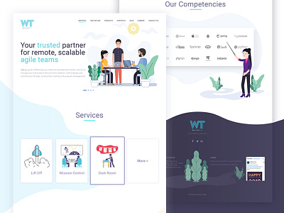 WT Landing Page .sri lanka branding colorful green homepage illustration simple simplicity software ui ux