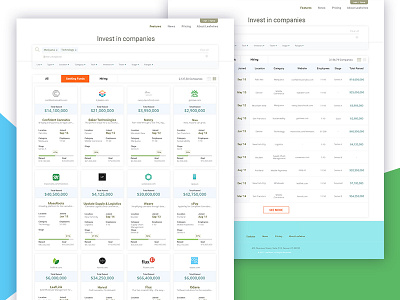 Search Result Grid and List-view desktop list view grid view investor layout online result search web site