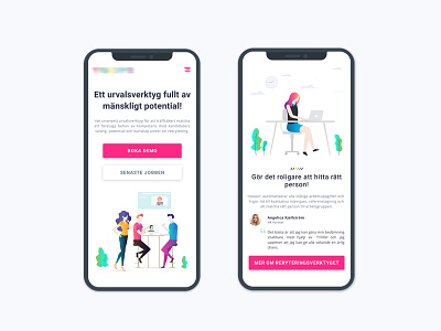 The concept for a recruitment service company website - Mobile clean colorful concept creative employee employer hero image home page illustrator job job application job listing job vacancy jobs landing page recruitment service sri lanka ui ux website