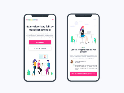 The concept for a recruitment service company website - Mobile