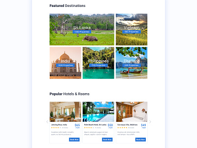 Hotel Booking Website Concept 2020 trend clean colorful destinations green happy new year 2020 hotel booking hotel rooms hotel search india landing page rooms sri lanka travel ui ux vietnam web design website