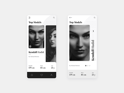 Models App black black and white clean fashion fashion app flat girls ios minimal mobile app design models models app photography simple sri lanka typography ux ux design uxdesign xd