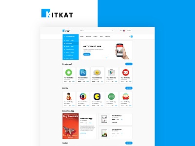 KITKAT App E-Commerce HTML5 Template app e commerce template app store html template htmlmate