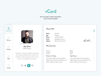 Personal vCard Template