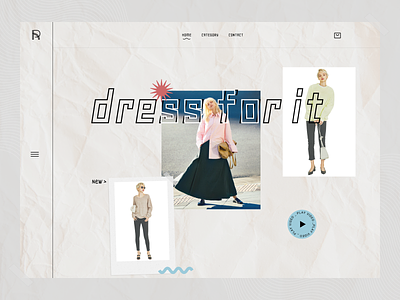 Clothing Fashion Homepage clothing fashion home page homepage landing page ui ux