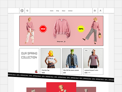 Fashion eCommerce Website clothing fashion homepage sale ui uiux ux website