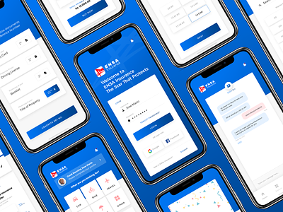 Insurance Mobile App app auto bot buying chatbot design design thinking digital digital product gamification insurance insurance company interaction design ios iphone 10 online ui user center design user journey ux