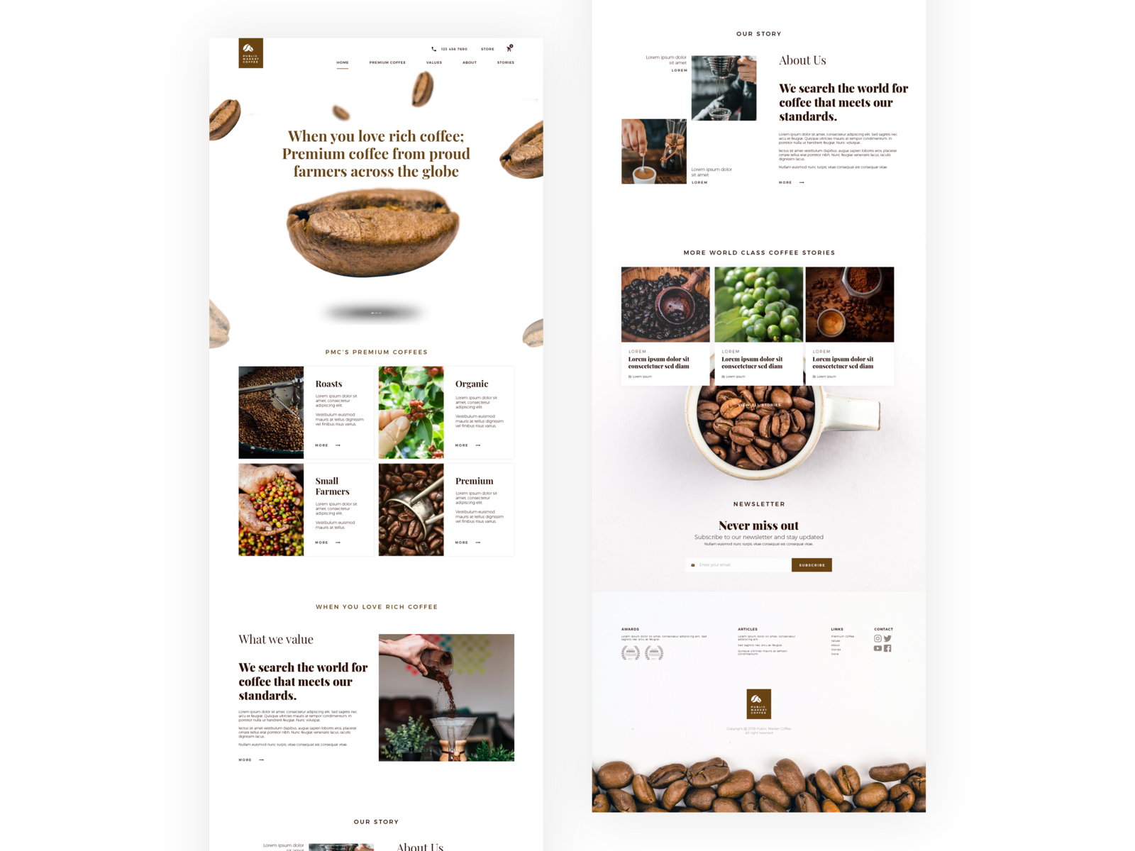 Premium Coffee Website by Tanmay Padalikar on Dribbble