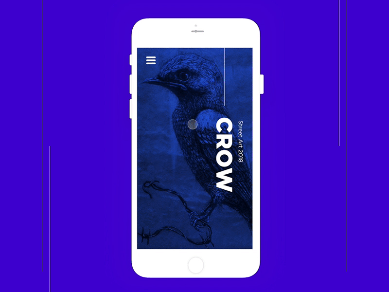 What if artist portfolios were just as artistic? 👩‍🎨 🎨 animation concept crow design experiement portfolio sketchapp streetart typography ui ux userinterface